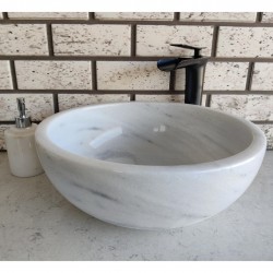 Beyaz Çanak Mermer Lavabo Beyaz Çanak Mermer Lavabo