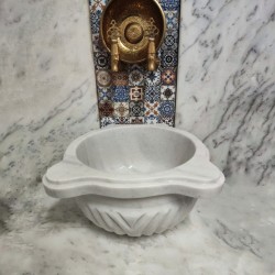 Beyaz Çapraz Dilim Fuga Mermer Kurna Beyaz Çapraz Dilim Fuga Mermer Kurna