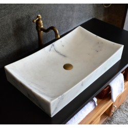 Beyaz Dikdörtgen Mermer Lavabo Beyaz Dikdörtgen Mermer Lavabo