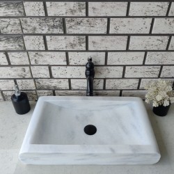 Beyaz Oval Yay Mermer Lavabo Beyaz Oval Yay Mermer Lavabo