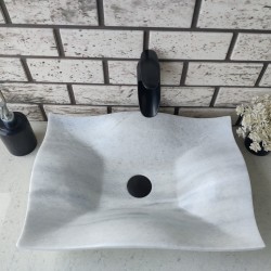 Beyaz Undate Mermer Lavabo Beyaz Undate Mermer Lavabo