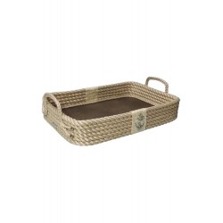 Deri Tabanlı Tepsi (Dikdörtgen)