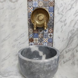 Gri Çanak Mermer Kurna Gri Çanak Mermer Kurna