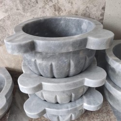 Gri Kavun Dilimli Mermer Kurna Gri Kavun Dilimli Mermer Kurna