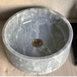 Gri Silindir Mermer Lavabo Gri Silindir Mermer Lavabo