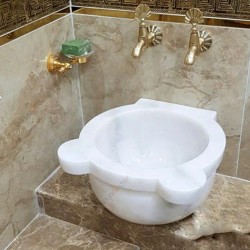 Beyaz Düz Mermer Kurna Beyaz Düz Mermer Kurna