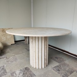 Duct Yuvarlak - Traverten  Yemek Masası Duct Yuvarlak - Traverten  Yemek Masası