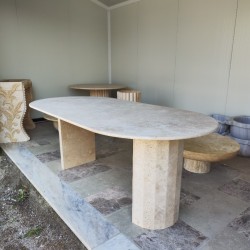 Moon - Traverten Yemek Masası Moon - Traverten Yemek Masası