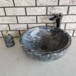 Karaca Siyah Çanak Mermer Lavabo Karaca Siyah Çanak Mermer Lavabo