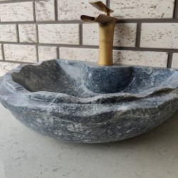 Karaca Siyahı Half Dalgalı Mermer Lavabo Karaca Siyahı Half Dalgalı Mermer Lavabo