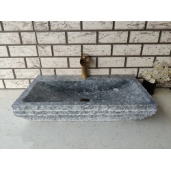 Karaca Siyahı Yay Patlatma Mermer Lavabo