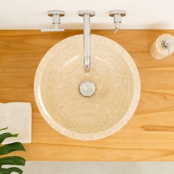 Bej Kumlamalı Mermer Lavabo Bej Kumlamalı Mermer Lavabo