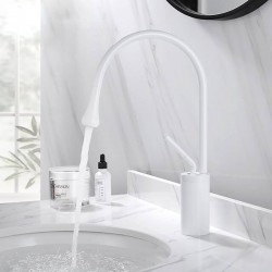 Beyaz Minimal Mid Lavabo Bataryası Beyaz Minimal Mid Lavabo Bataryası