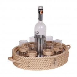 6'lı Rakı Bardaklı Tepsi Seti 6'lı Rakı Bardaklı Tepsi Seti