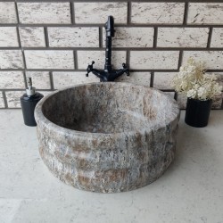 Silver Ducted Mermer Lavabo Silver Ducted Mermer Lavabo