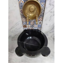 Toros Siyahı Düz Mermer Kurna