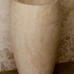 Traverten Barrel Dikey Mermer Lavabo Traverten Barrel Dikey Mermer Lavabo