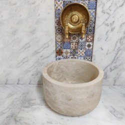 Traverten Çanak Mermer Kurna Traverten Çanak Mermer Kurna