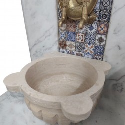 Traverten Dört Kulak Kavun Mermer Kurna Traverten Dört Kulak Kavun Mermer Kurna