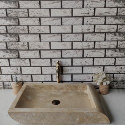 Traverten Edge Mermer Lavabo Traverten Edge Mermer Lavabo