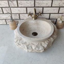 Traverten Tap Naturel Mermer Lavabo Traverten Tap Naturel Mermer Lavabo
