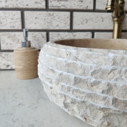 Traverten Teker Patlatma Mermer Lavabo Traverten Teker Patlatma Mermer Lavabo