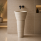 Traverten Üçgen Dikey Lavabo