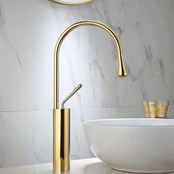 Altın Minimal Max Çanak Lavabo Bataryası Altın Minimal Max Çanak Lavabo Bataryası