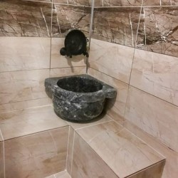 Karaca Siyahı Düz Köşeli Mermer Kurna Karaca Siyahı Düz Köşeli Mermer Kurna